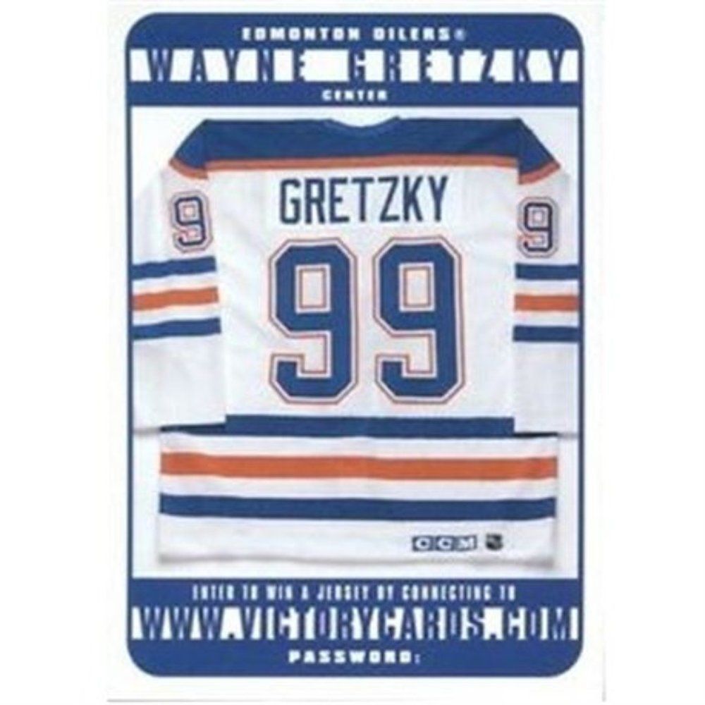 1999 VICTORY WAYNE GRETZKY JERSEY SWEEPSTAKES CARD